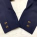 ## Excellent Condition Vintage BURBERRY Gold Button Skirt Suit Navy