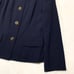 ## Excellent Condition Vintage BURBERRY Gold Button Skirt Suit Navy