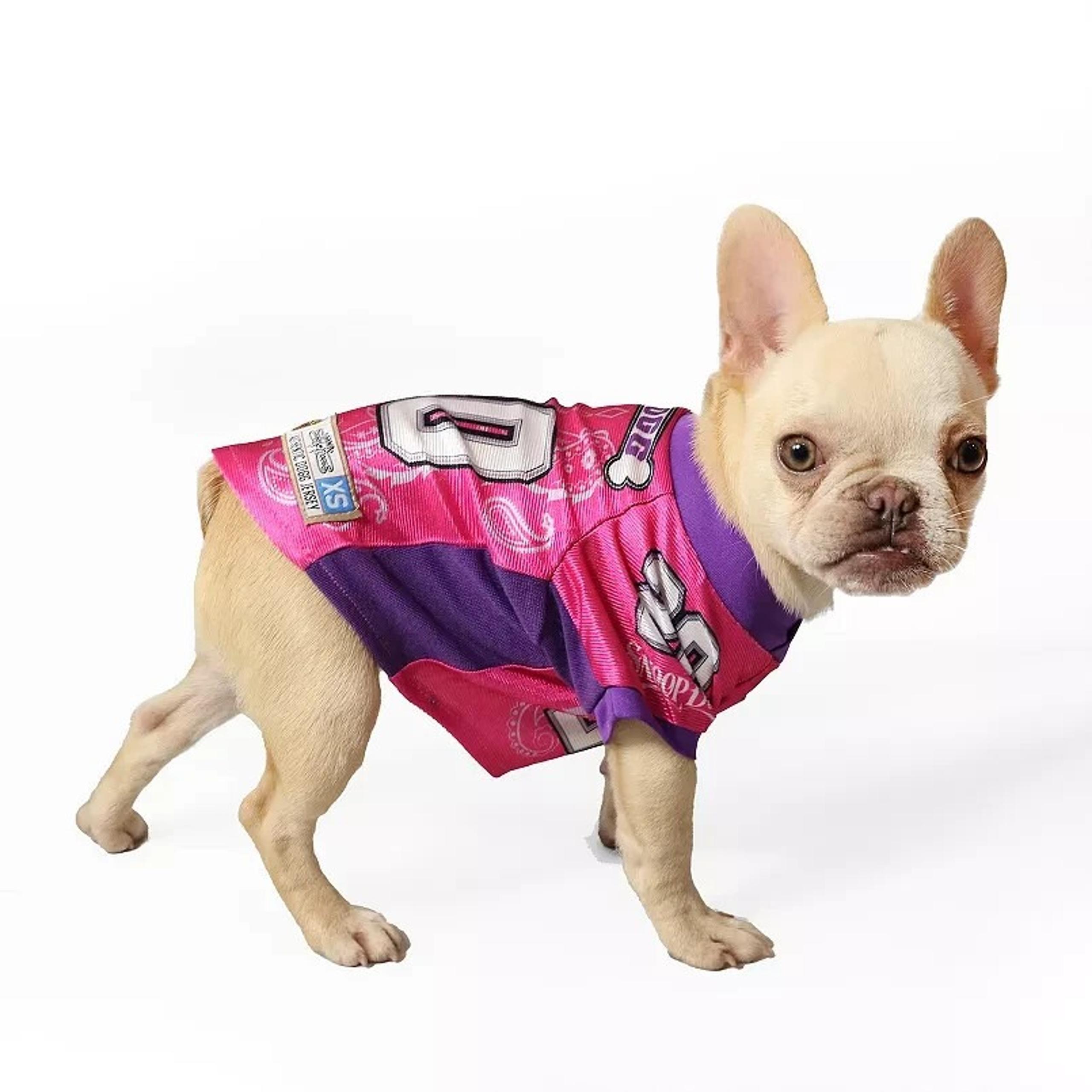 NEW Snoop Doggie Doggs Dog Pet Stretch Halftime Deluxe Football Jersey Medium