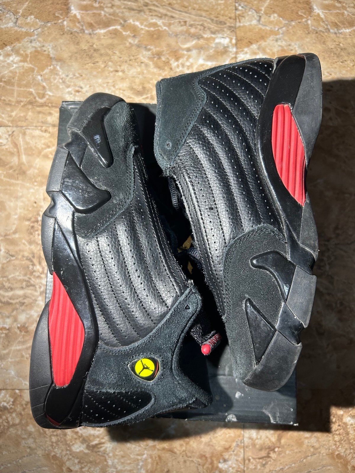Jordan 14 Red and Black
