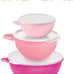 Brand new Tupperware rose bowl set