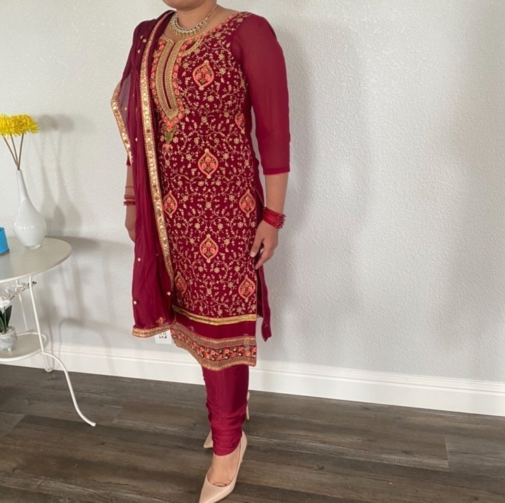 Indian/Punjabi Red Pajami Suit