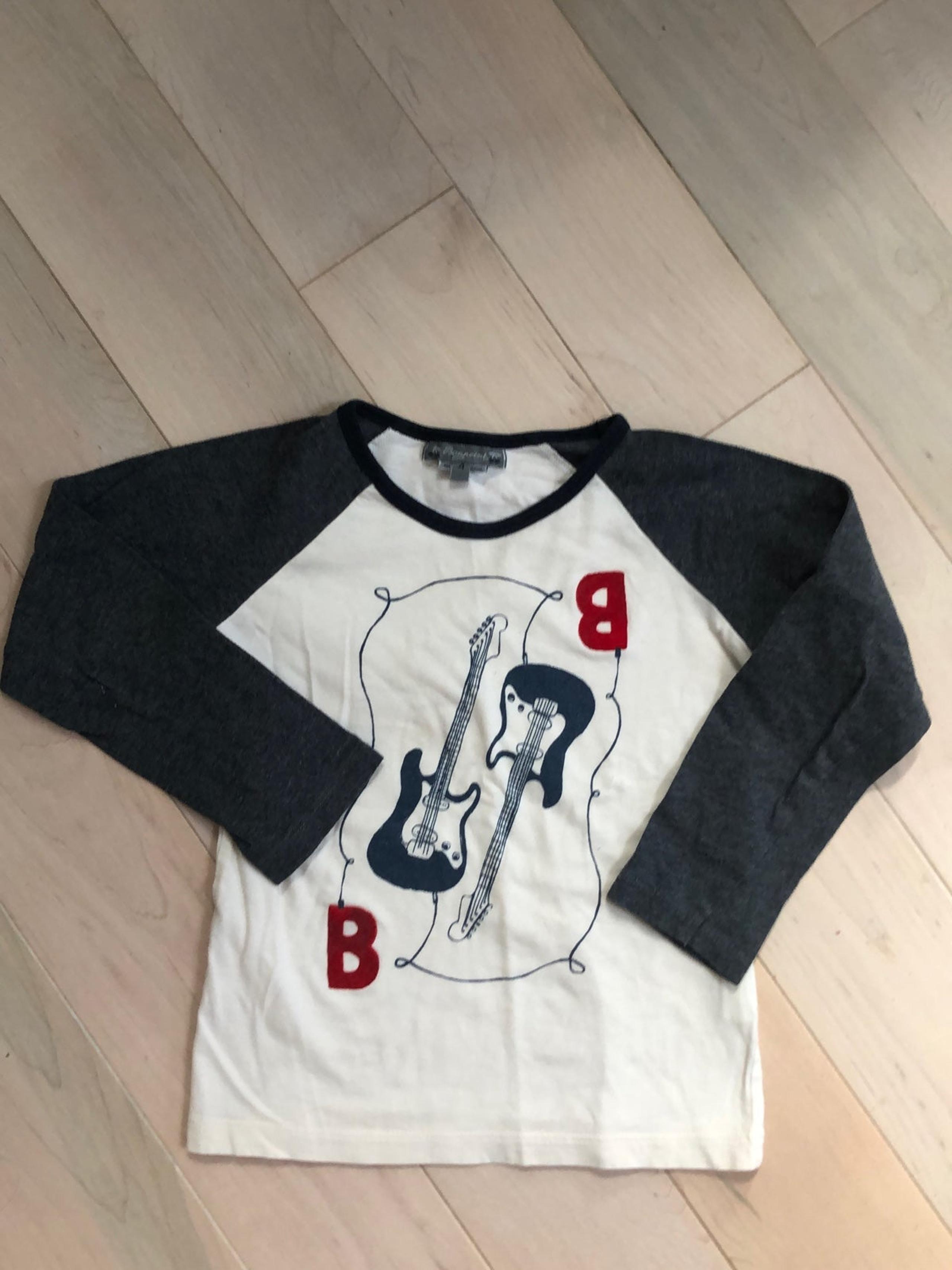 Bonpoint boys soft stretch cotton guitar long sleeve 4