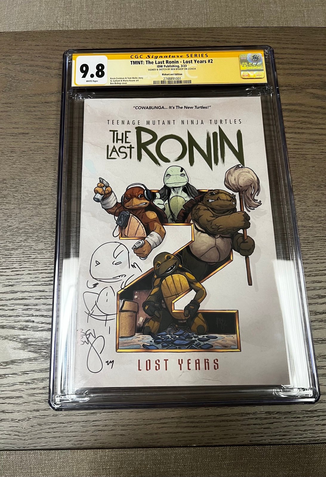 *SIGNED* TMNT:The Last Ronin - The Lost Years #2 CGC SS 9.8 Ben Bishop IDW