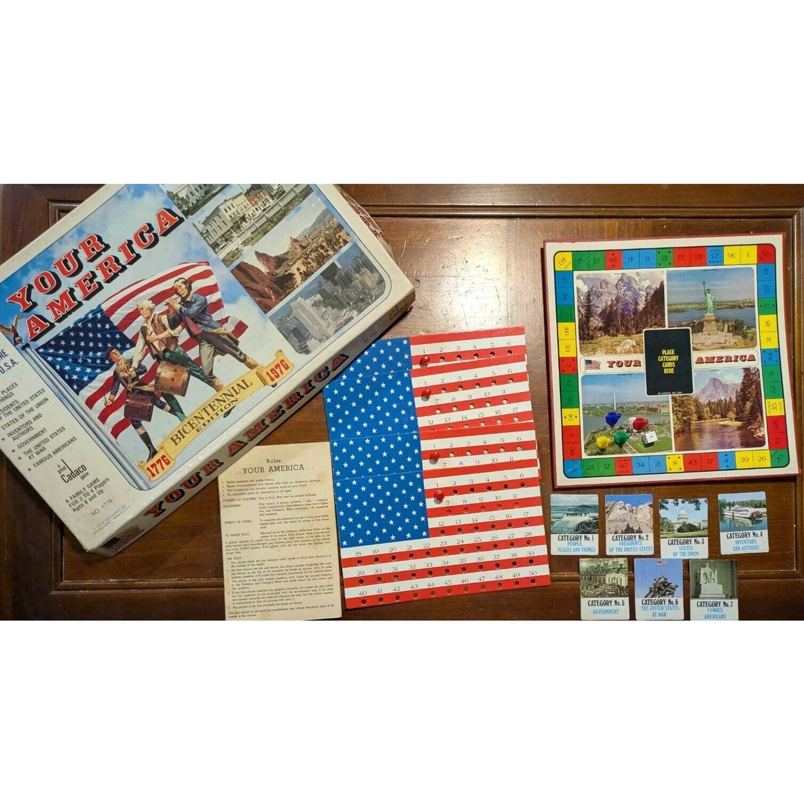 Vintage 1975 Your America Board Game Bicentennial Edition By Cadaco *COMPLETE*