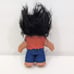 Vintage Thomas Dam Troll Doll Black Hair Brown Eyes Overalls 1977