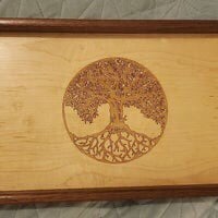 Locally made wooden tray / serving