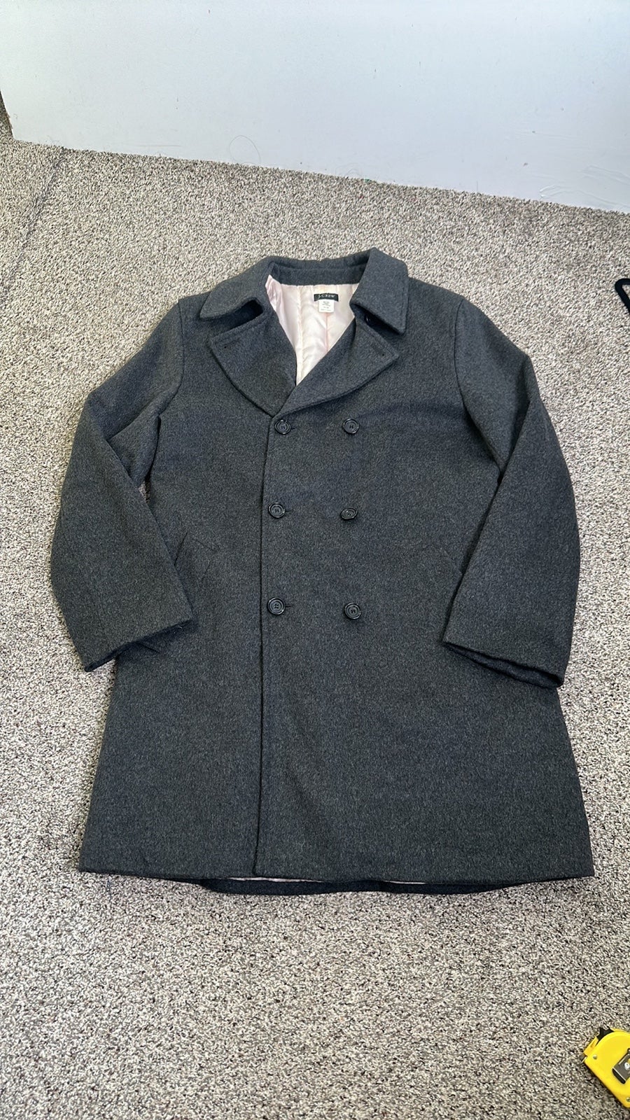 J crew gray wool coat size 14