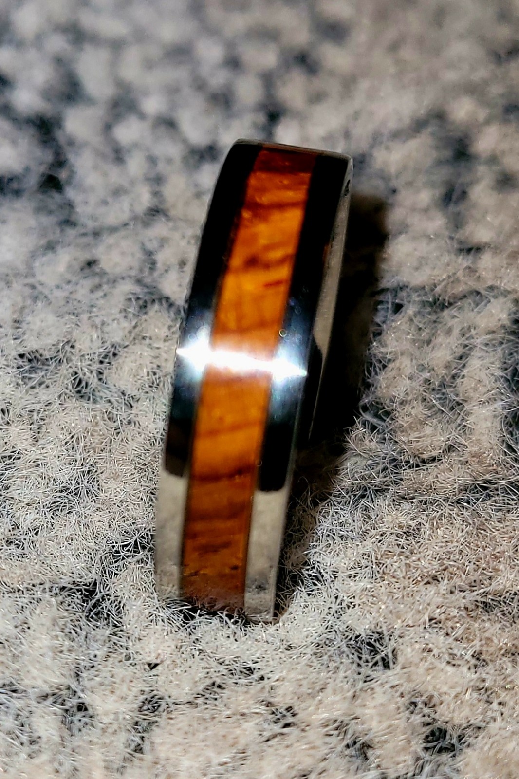 Handmade cocobolo wood ring