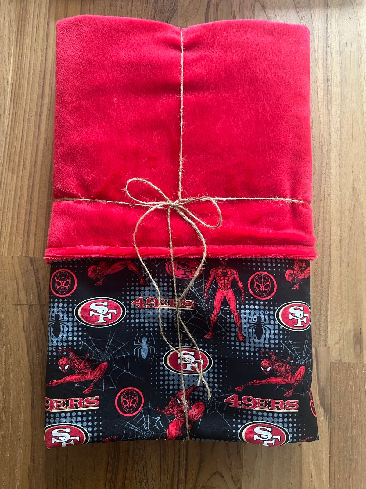 San Francisco 49ers kids spiderman mainly blanket