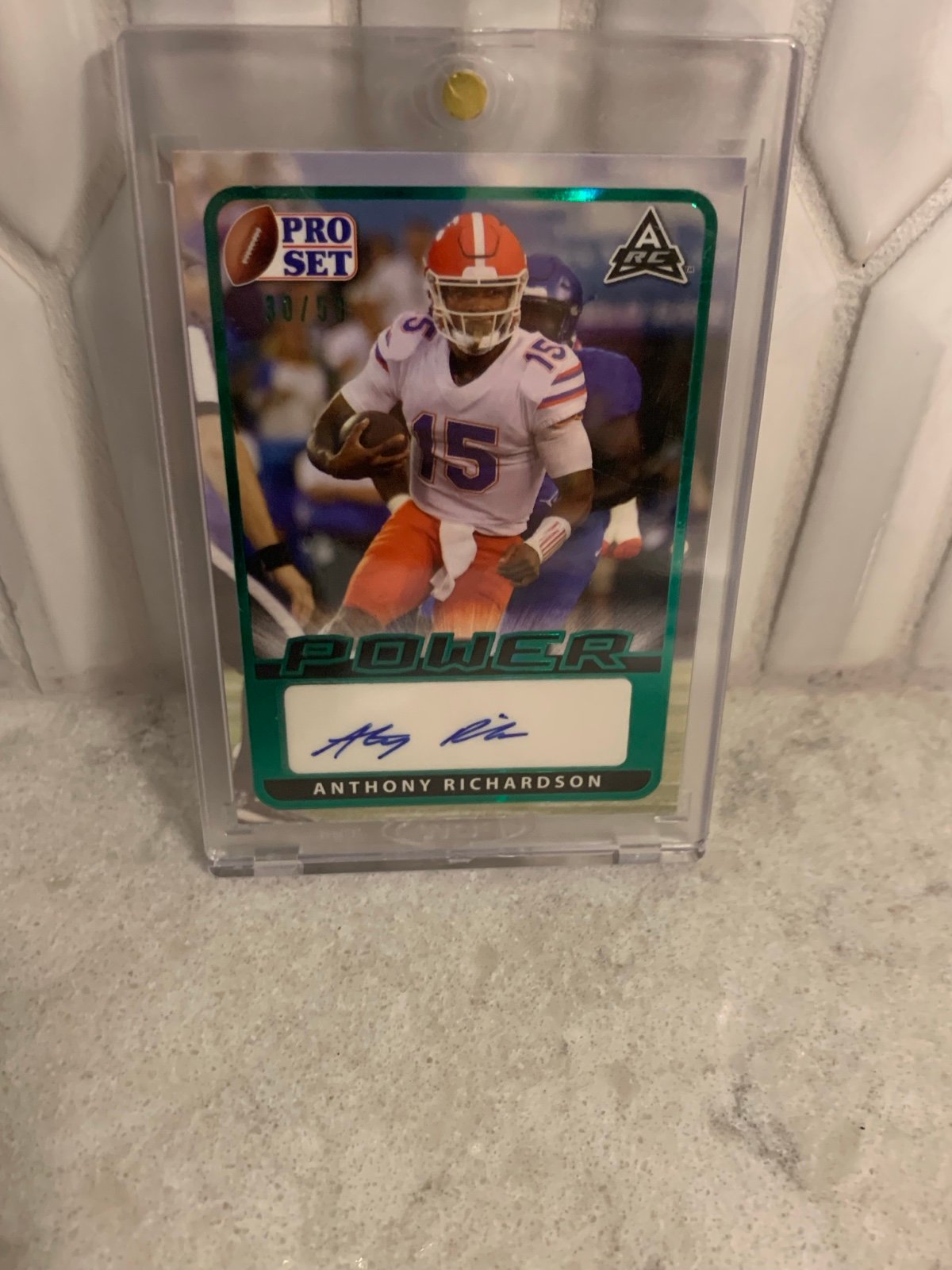 2021 Leaf Pro Set Green Anthony Richardson Auto RC /50 Indianapolis Colts Gators