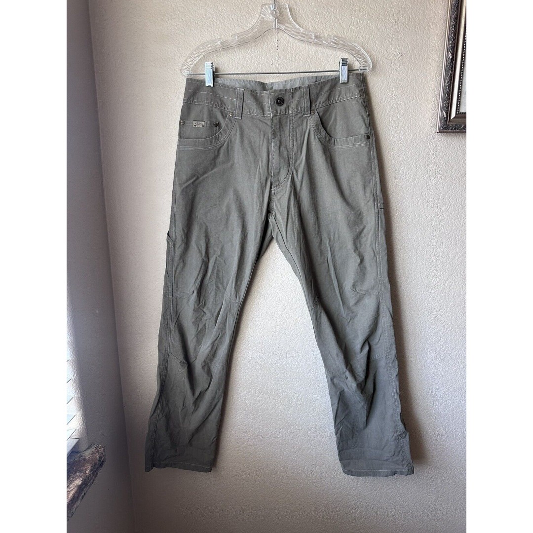 Kuhl Revolvr Rogue Pants Men’s Size 32x30 Washed Black Hiking Utility Brown GUC