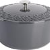Savory Saffron 6Qt Cast Iron Dutch Oven With Embossed Lid - Grey-iy6