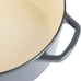 Savory Saffron 6Qt Cast Iron Dutch Oven With Embossed Lid - Grey-iy6