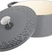 Savory Saffron 6Qt Cast Iron Dutch Oven With Embossed Lid - Grey-iy6