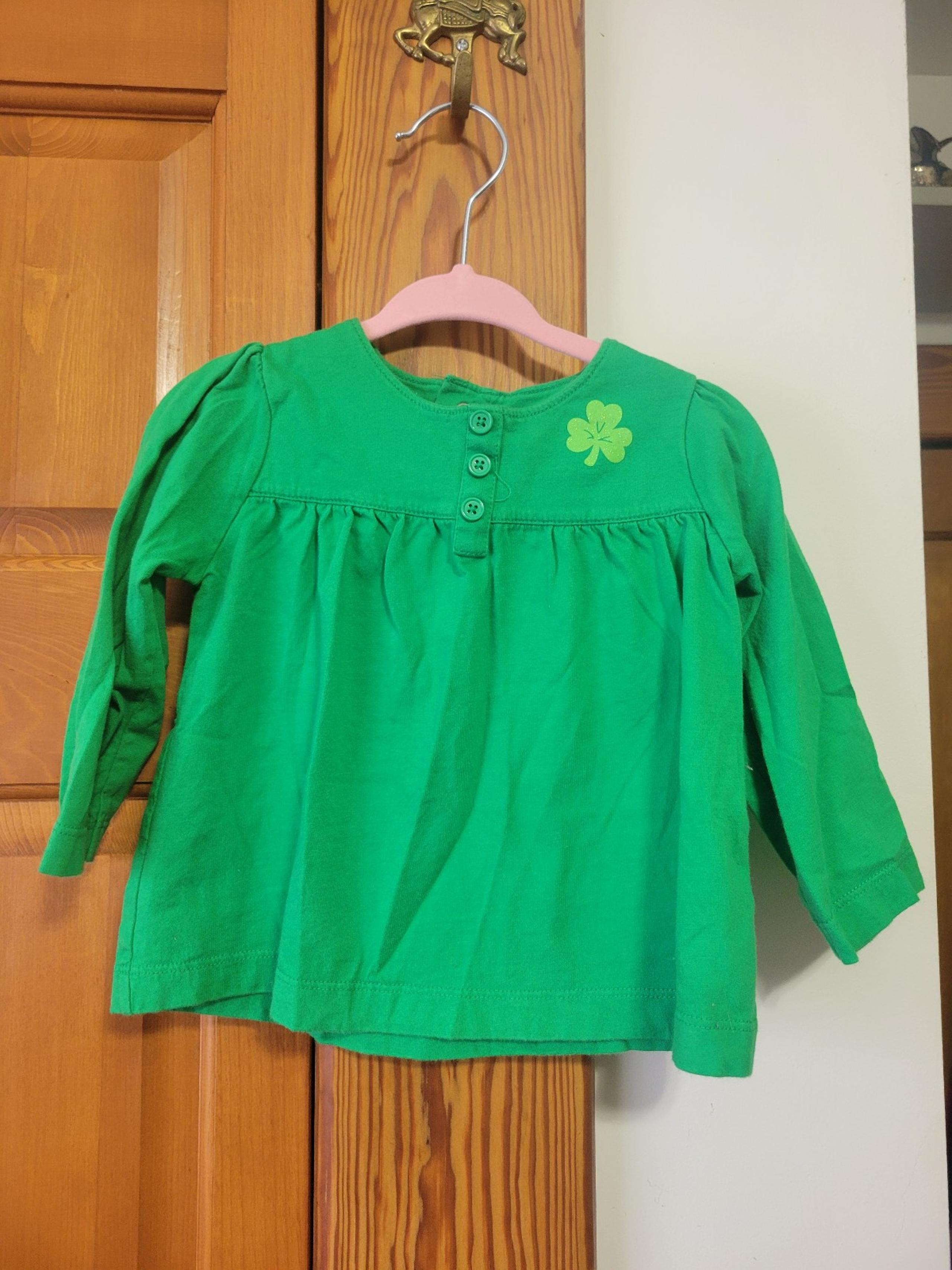Nwot Carter's baby infant 12 months st Patrick's Patty's day top clover shamrock