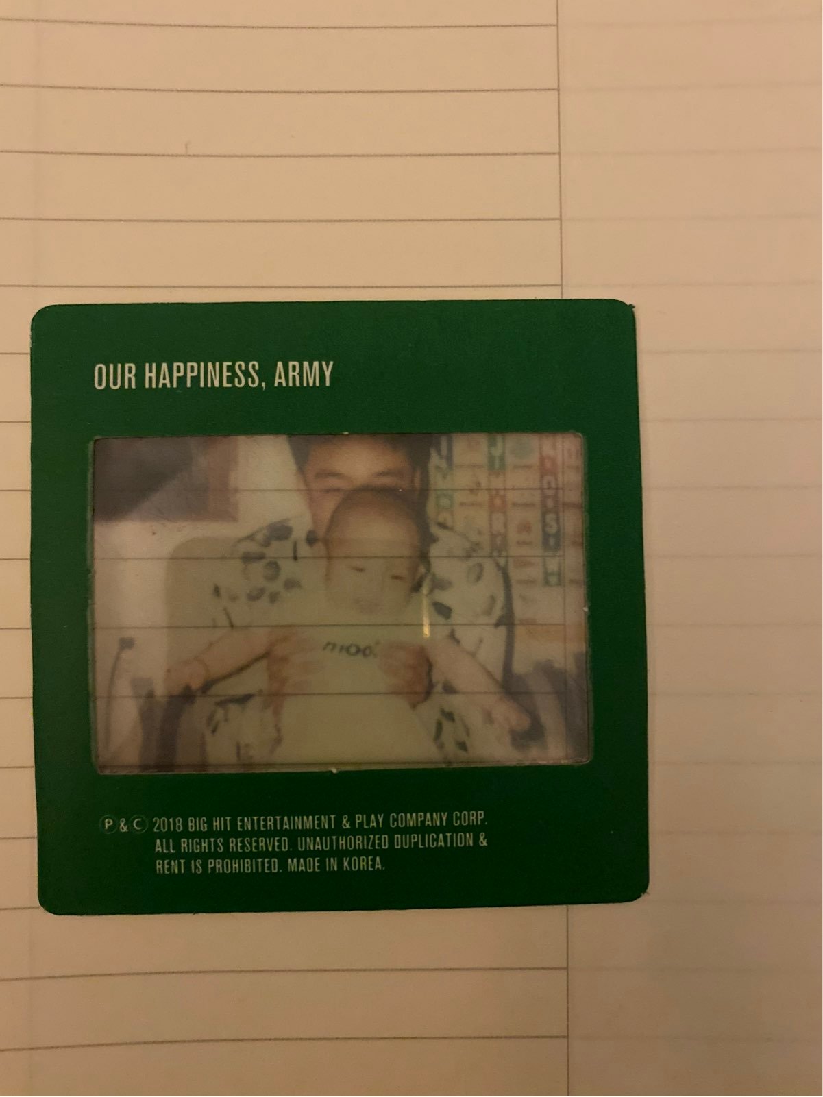 BTS TAEHYUNG SEASONS GREETINGS 2019 BABY PHOTO