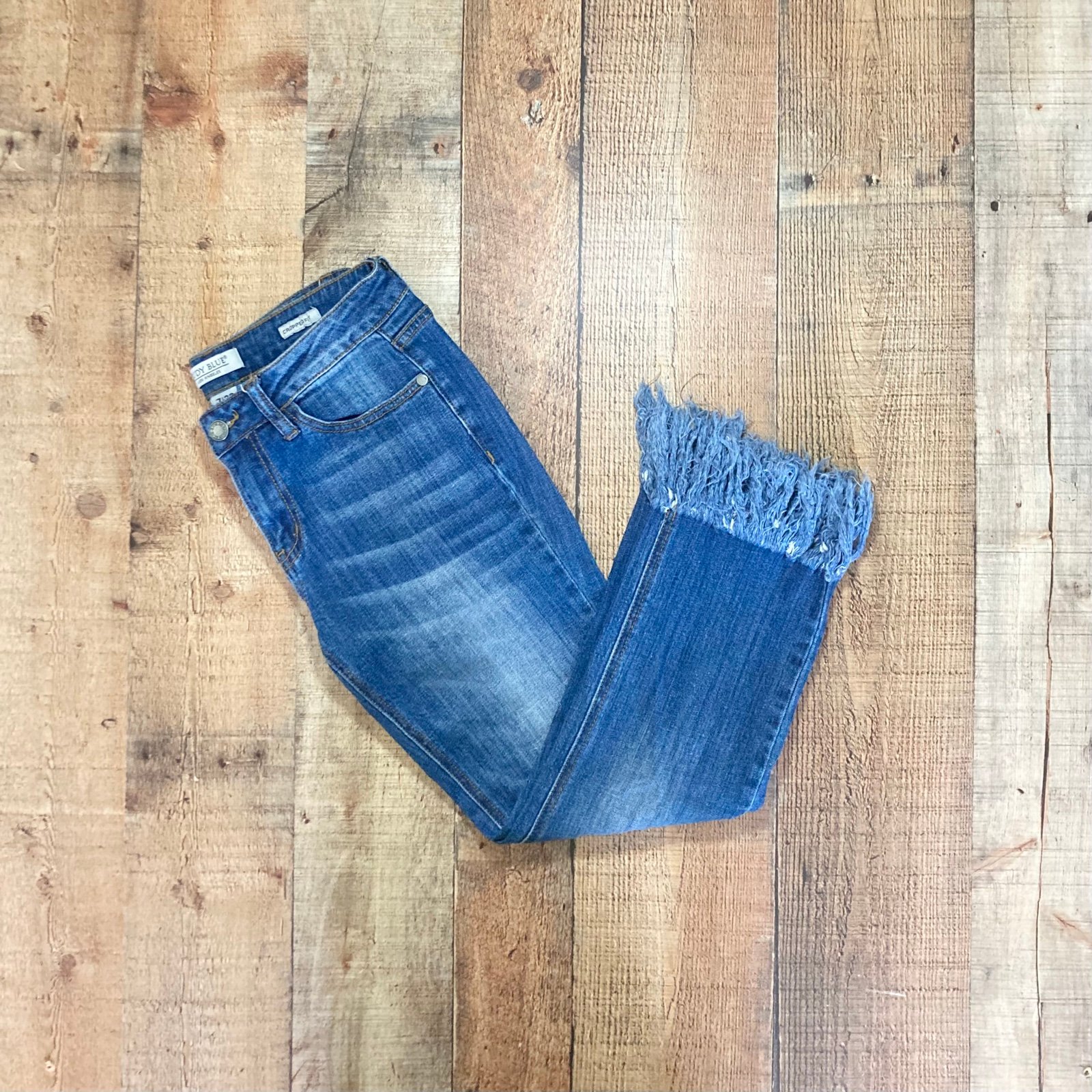 Judy Blue Ankle Cropped Blue Jeans Size 7/28 Spring Summer Casual Vacation EUC