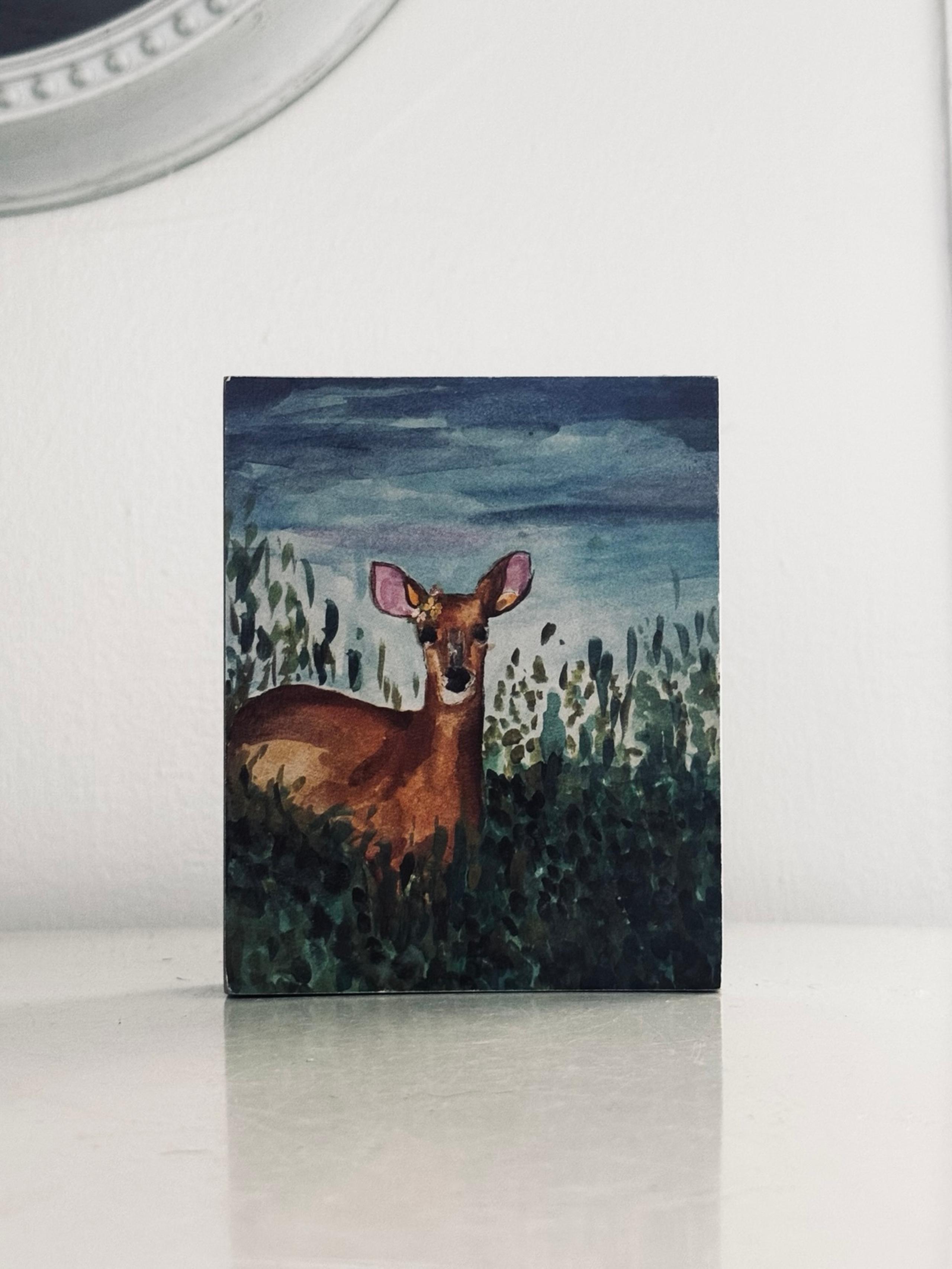 Primitives by Kathy, Deer in Nature, Wooden Wall Art Home Accents