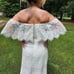 Beautiful Off-the-shoulder eyelash lace sheath wedding dress