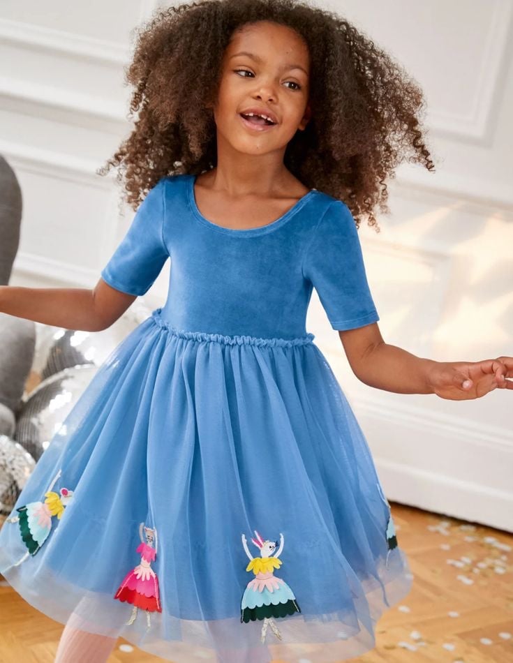 NWT 10y mini Boden dancing ballerina bunnies Tulle Dress