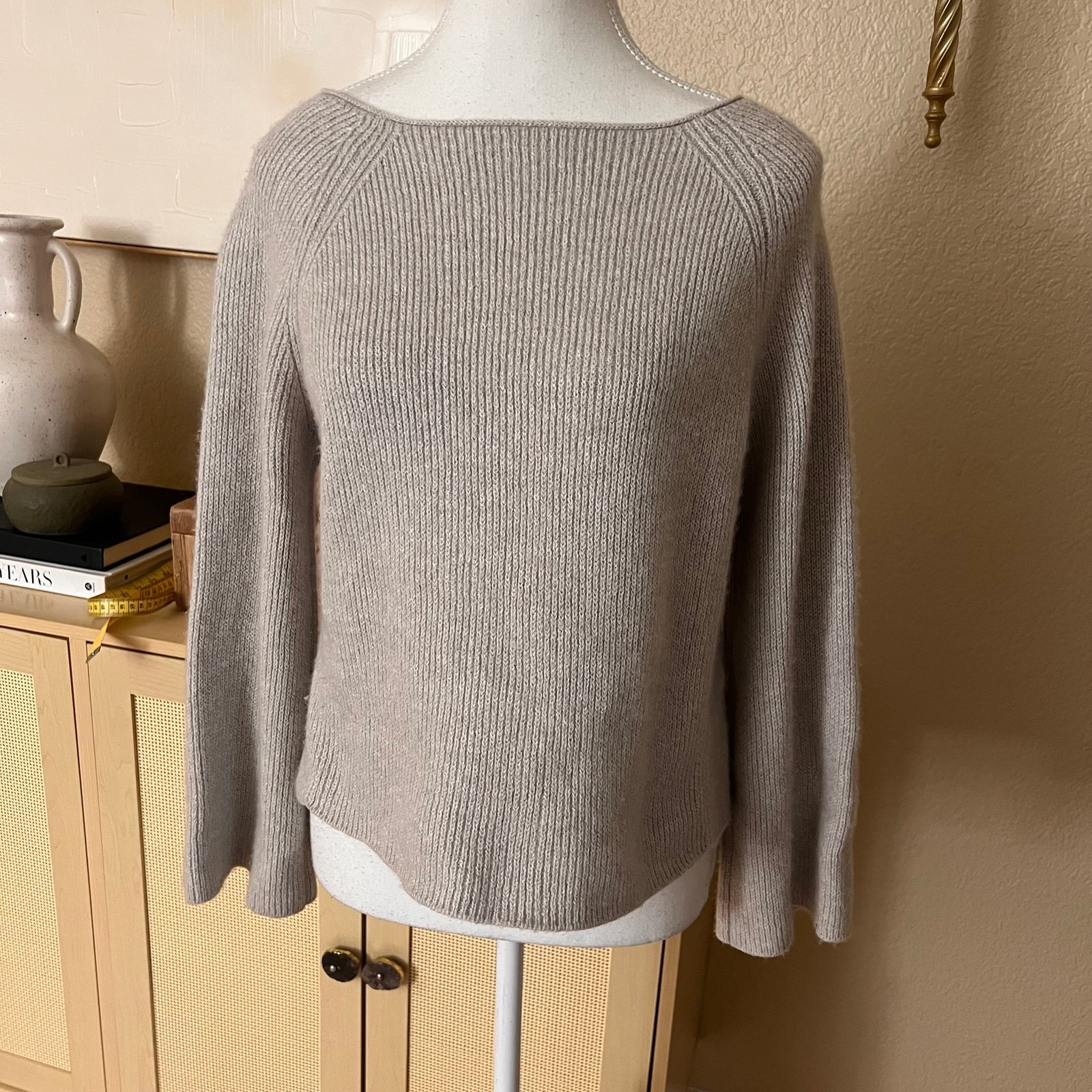 HELMUT LANG Cashmere Boat Neck Knit Sweater Size XS