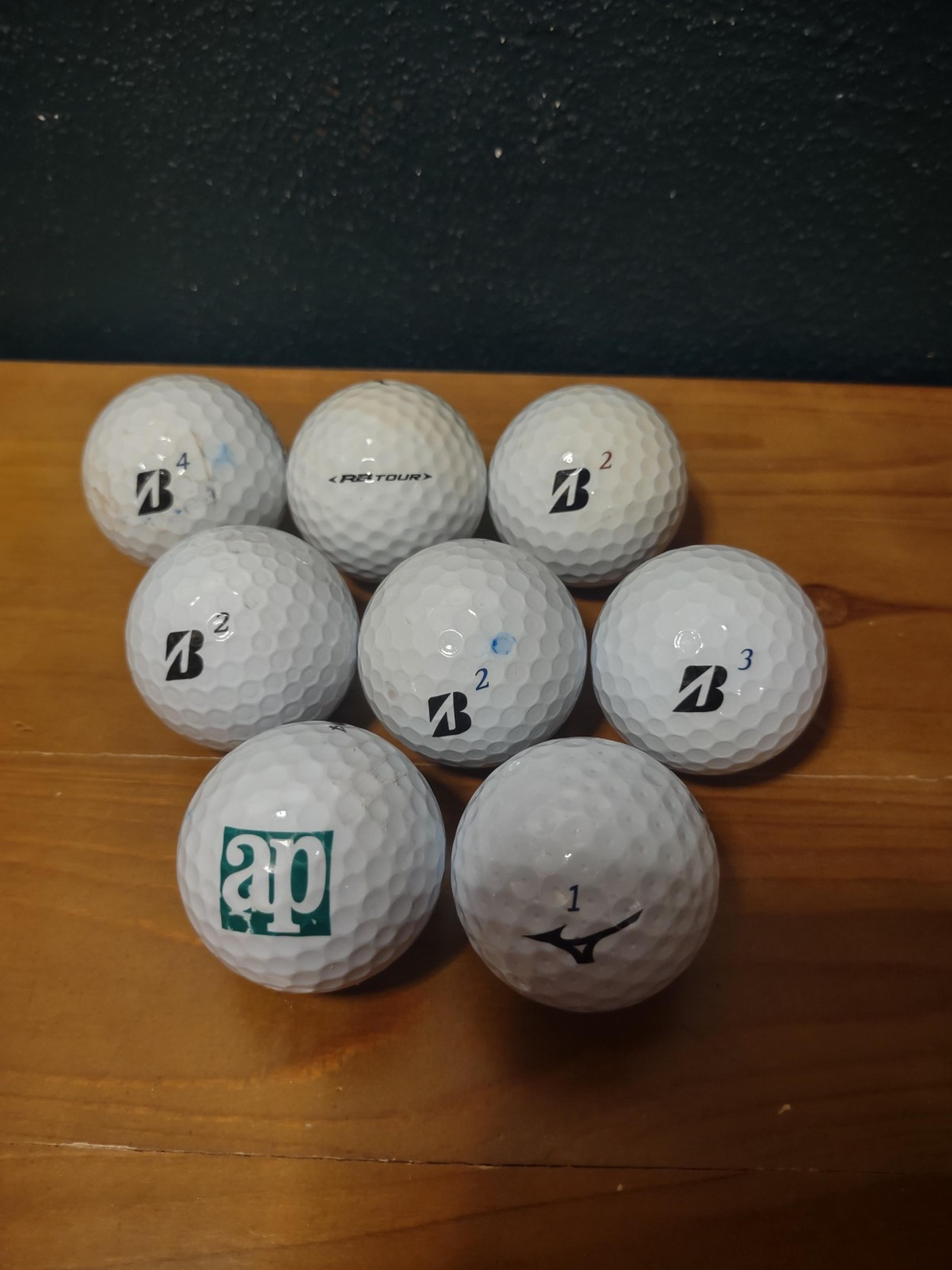 bridgestone tour b xs golf balls rb tour 8 balls white used condition