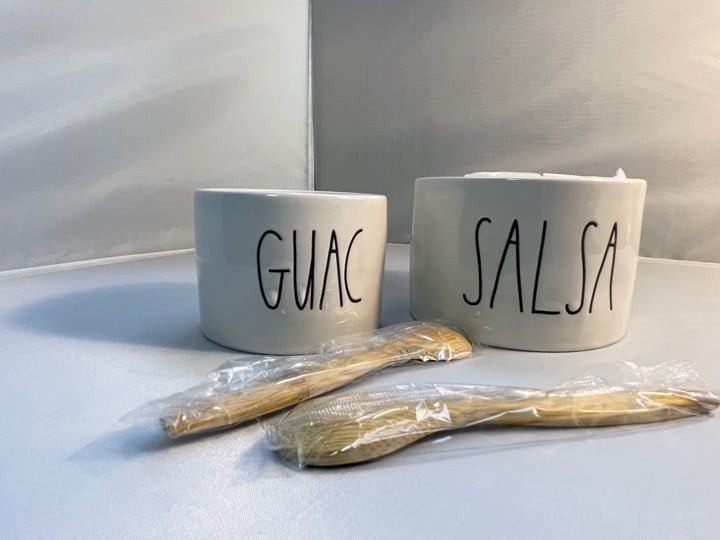 Rae Dunn guac and salsa