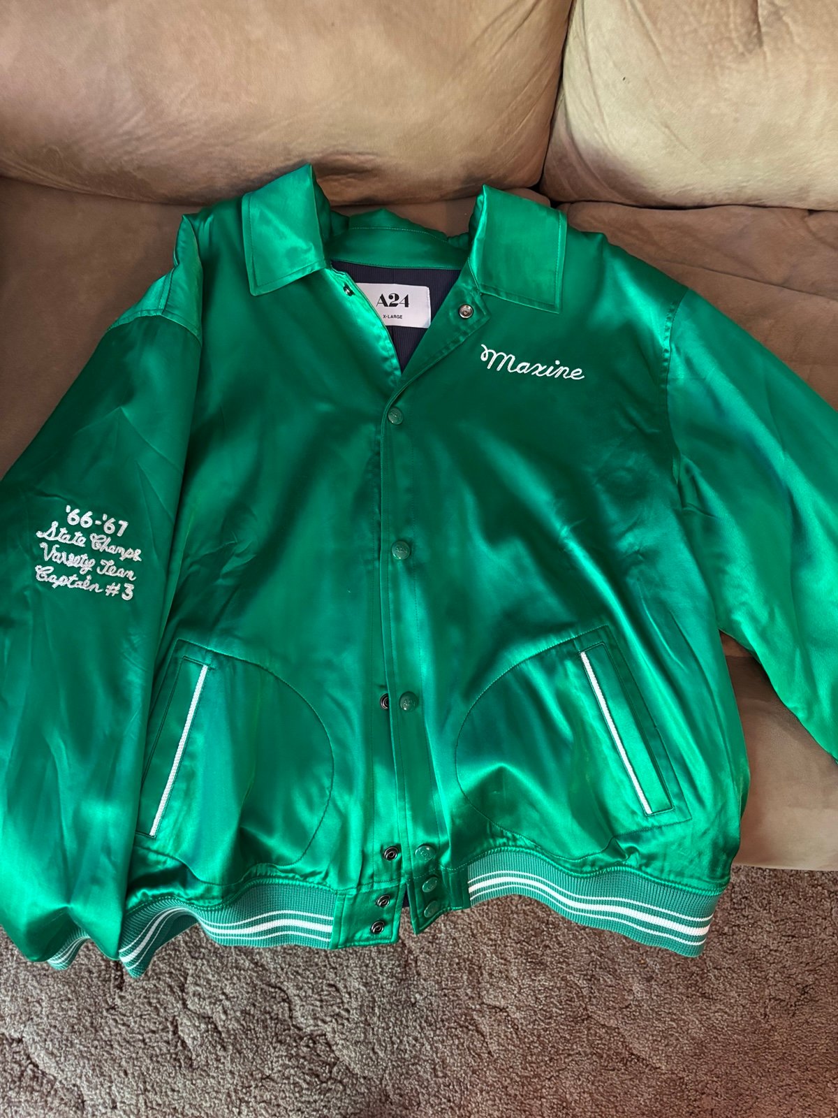 A24 Maxine Minx Varsity Jacket (Medium) (from Maxxxine) | eBay