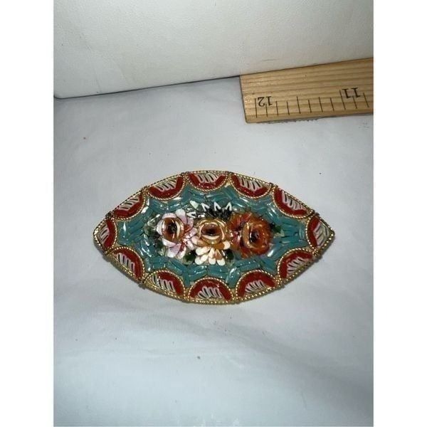 Vintage Made in Italy Micro Mosaic Brooch