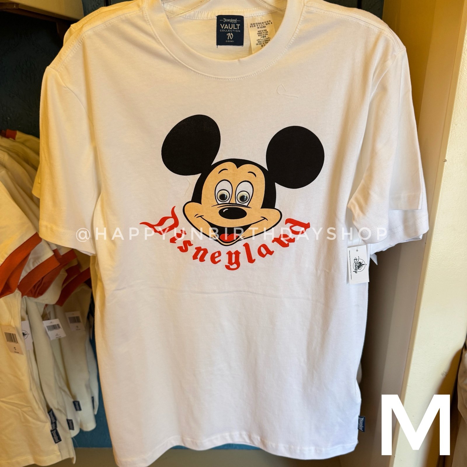 Disney Parks Disneyland 70th Anniversary Vault Collection Mickey T-Shirt M