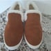 Birdies The swift sequoia brown suede with faux fur slip one 10.5