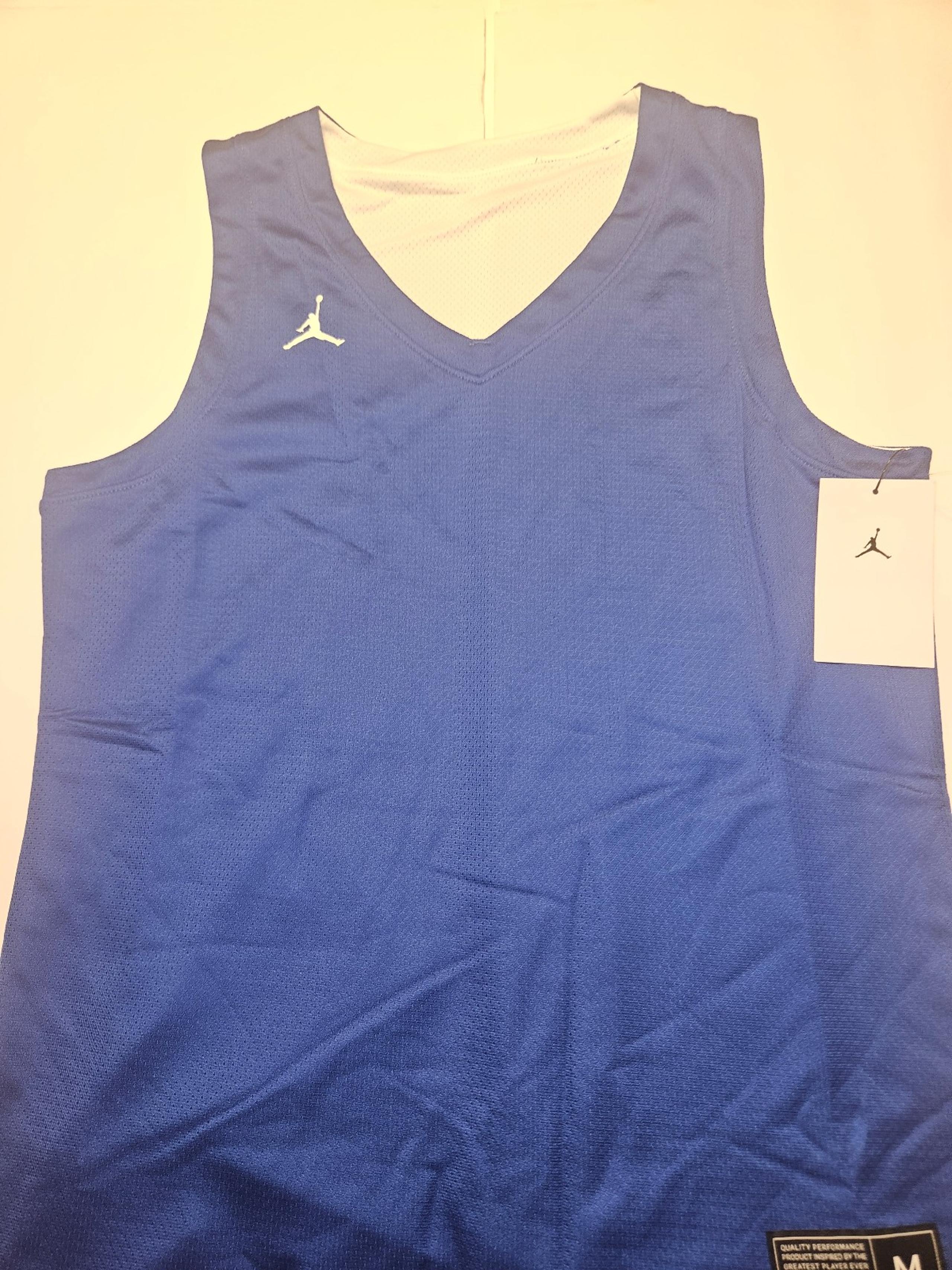 Jordan Jersey Tank Top Womens Medium Blue/White New