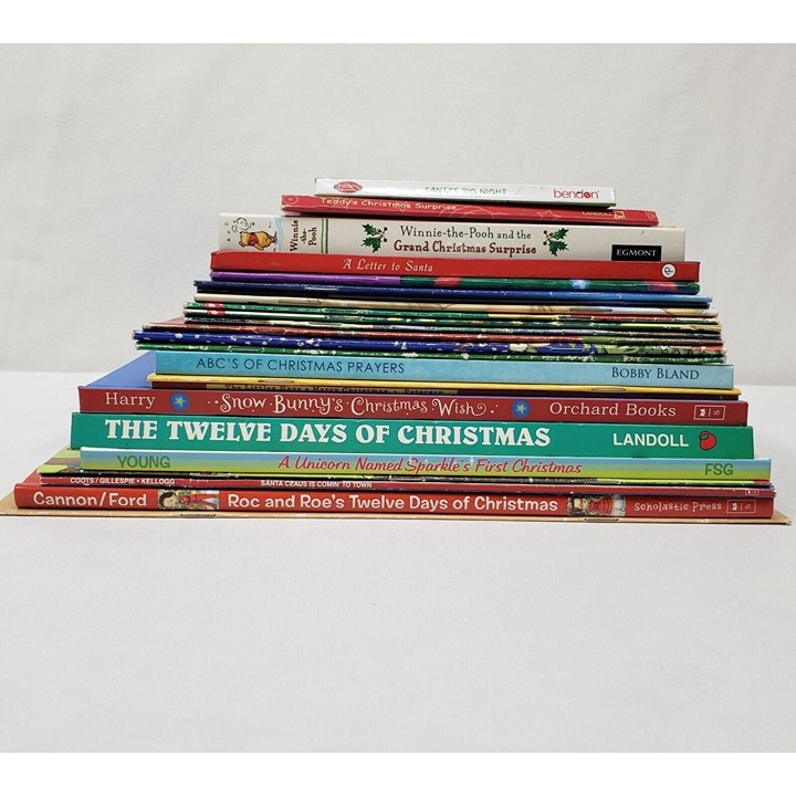 Kids Christmas Books Lot Of 25 Picture Books Advent Countdown Classroom Library