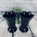 Longaberger Sundae Dishes Set/2 Ebony Sage
