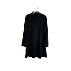 Athleta Womens XL Black 1/2 Zip Long Sleeve Sweatshirt Dress Black