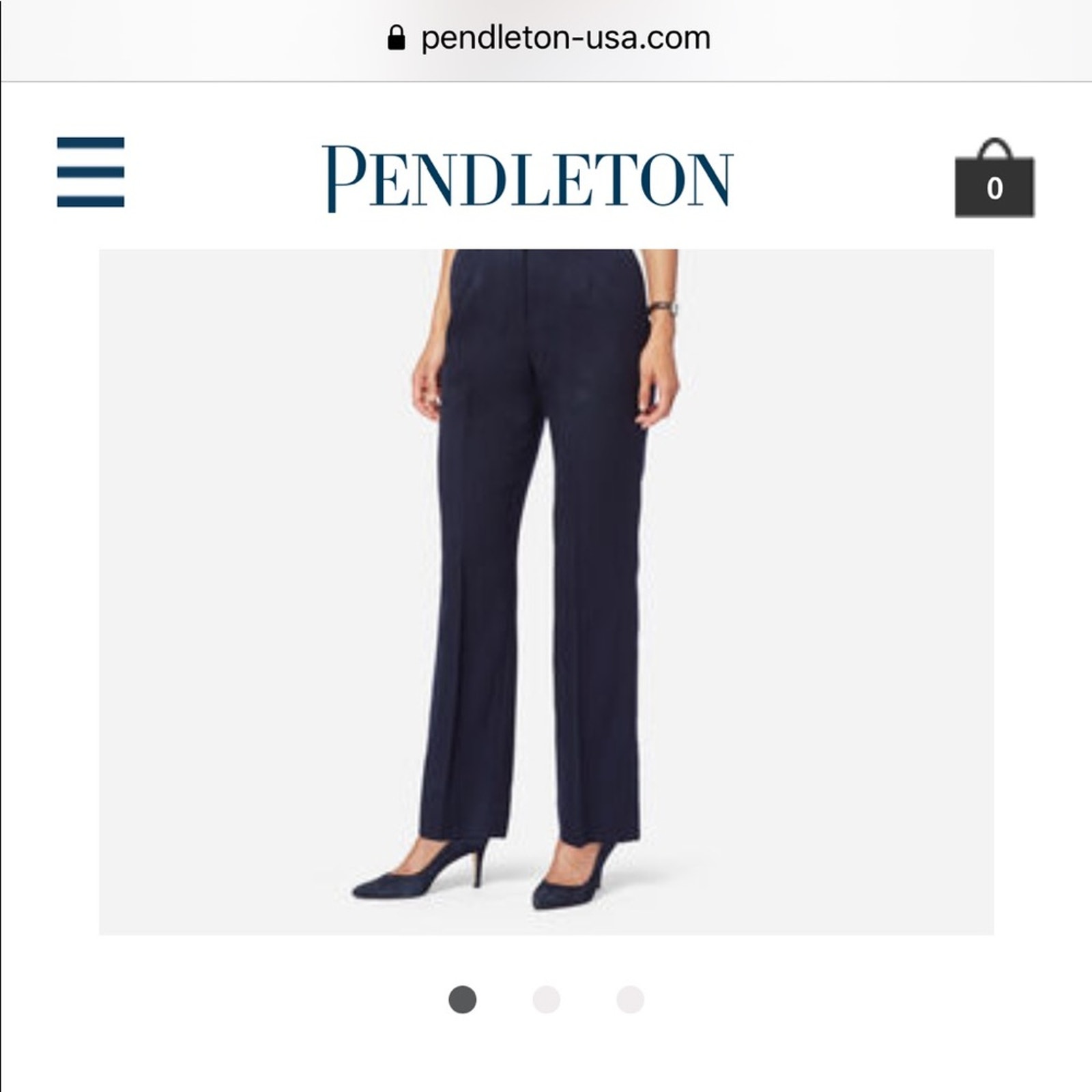 Pendleton navy trousers size 10