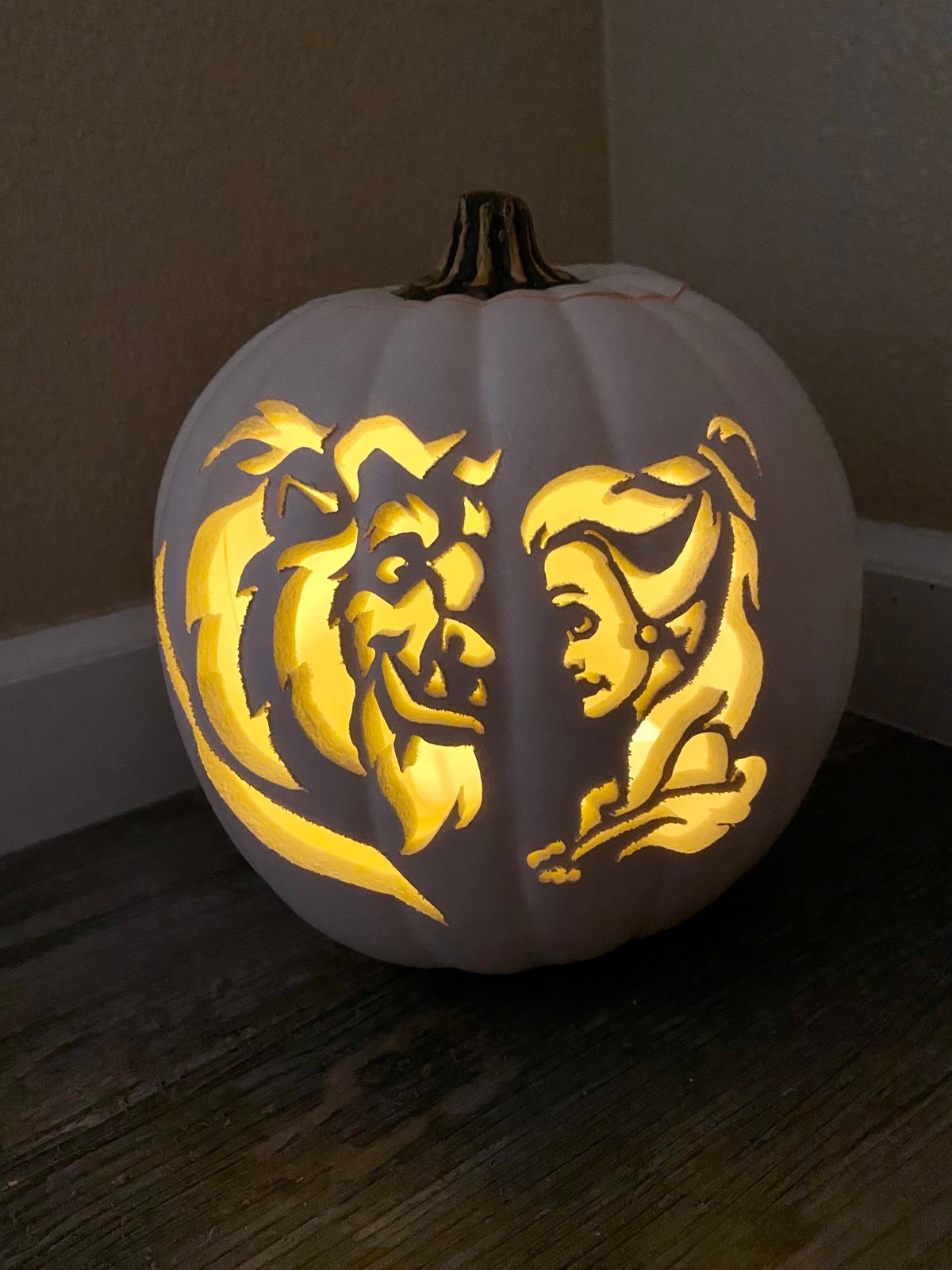 Custom Disney Beauty and the Beast Halloween Foam Pumpkin