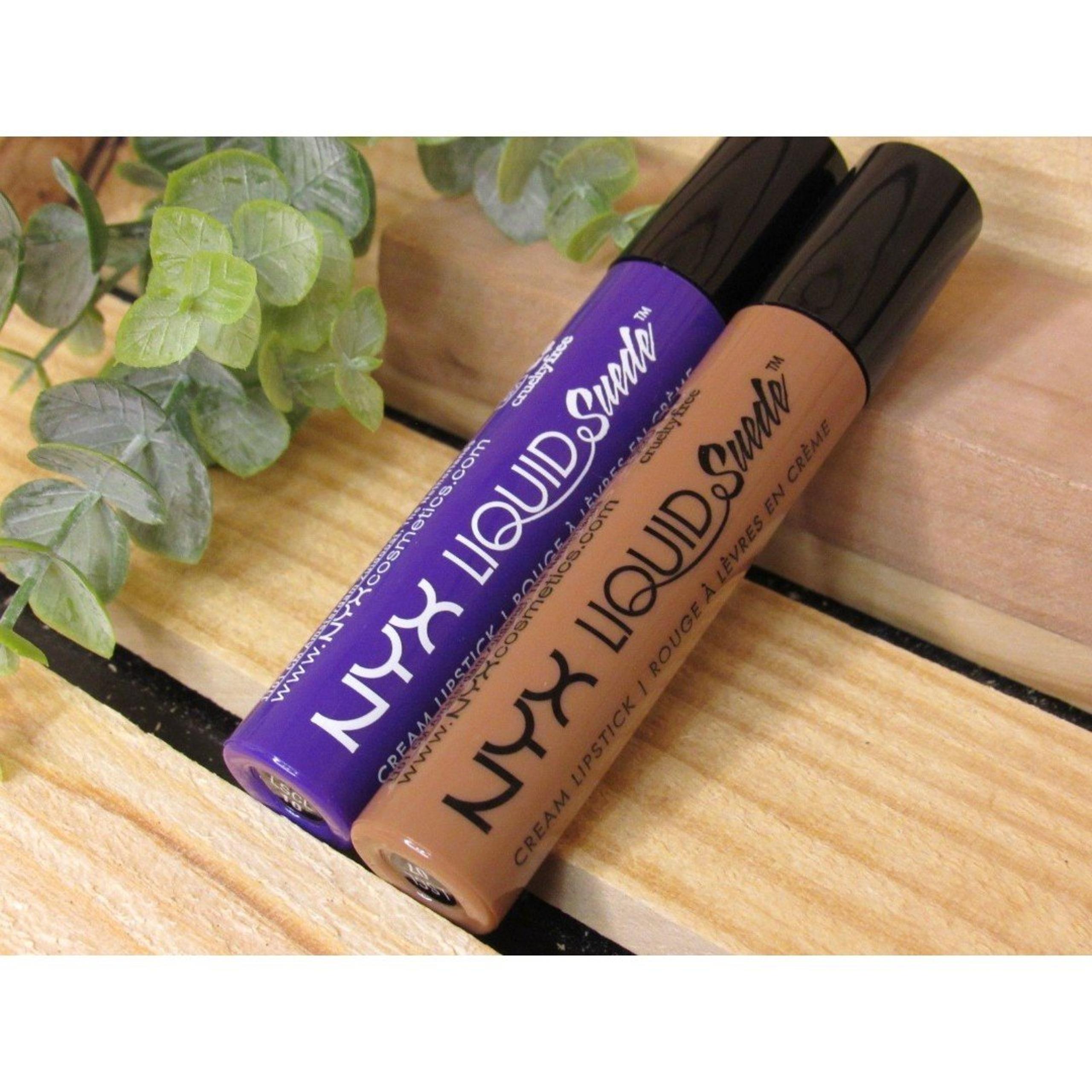 NYX Liquid Suede Cream Lipsticks "Sandstorm" & "Amethyst" NEW
