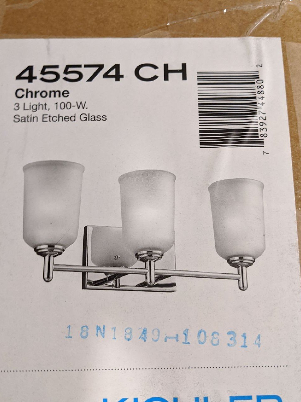 Kichler 3 Light Fixture