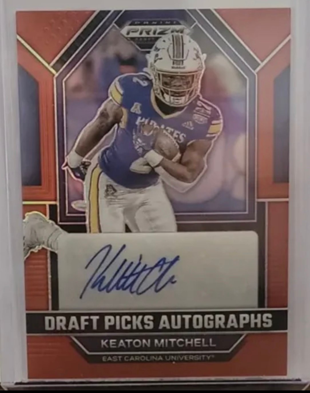 2023 Panini Prizm Draft Picks Red Keaton Mitchell 118/199 Rookie Auto