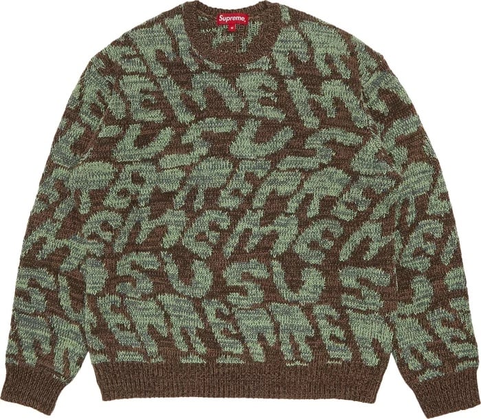 2023 Supreme Stacked Sweater 'Brown' XL