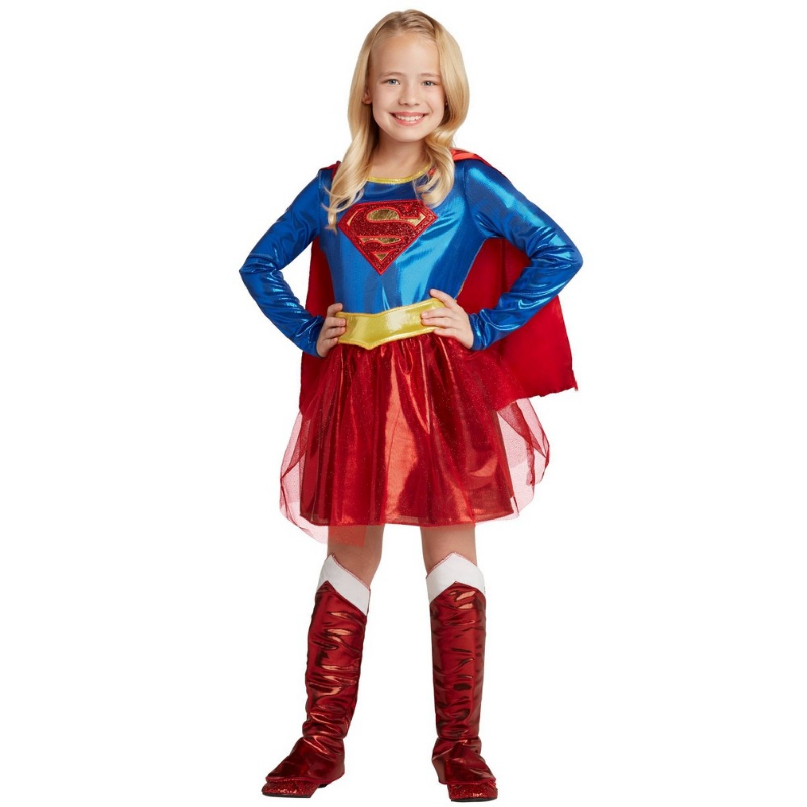 Kids Justice League Supergirl Costume MEDIUM(7-8)