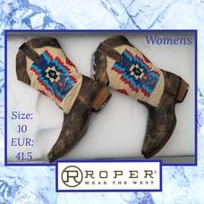 Southwestern Aztec Beaded Cowboy Boots