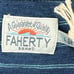 Faherty T-Shirt Adult Large Blue Deep Sea Stripe Pocket Tee Short Sleeve Men NEW