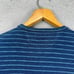 Faherty T-Shirt Adult Large Blue Deep Sea Stripe Pocket Tee Short Sleeve Men NEW