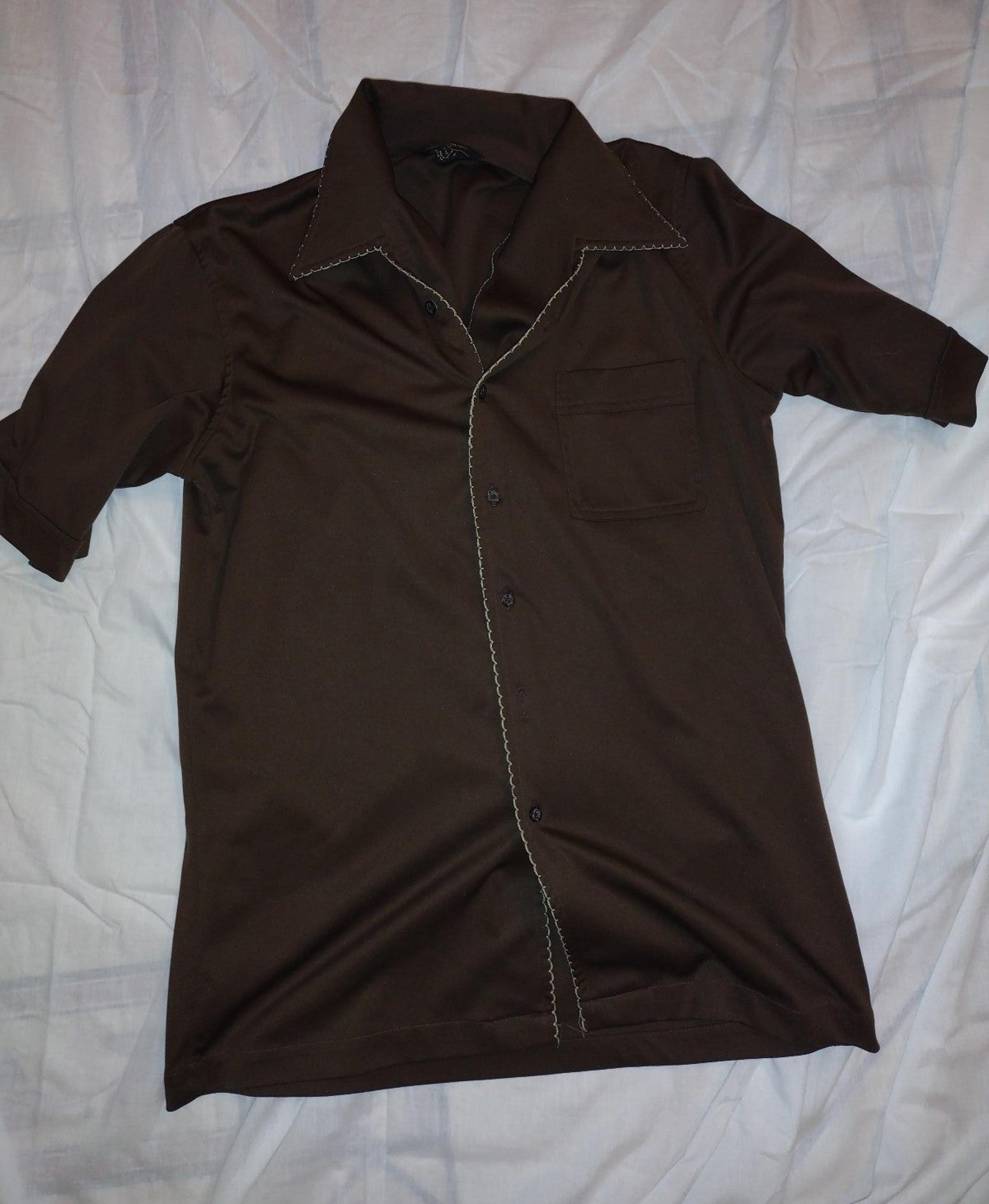 Vintage men's JCPenney large button-down short sleeve shirt