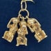 14 K yellow gold three wise monkey 3D charm/pendant 5.3 grams
