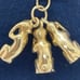 14 K yellow gold three wise monkey 3D charm/pendant 5.3 grams