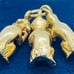 14 K yellow gold three wise monkey 3D charm/pendant 5.3 grams